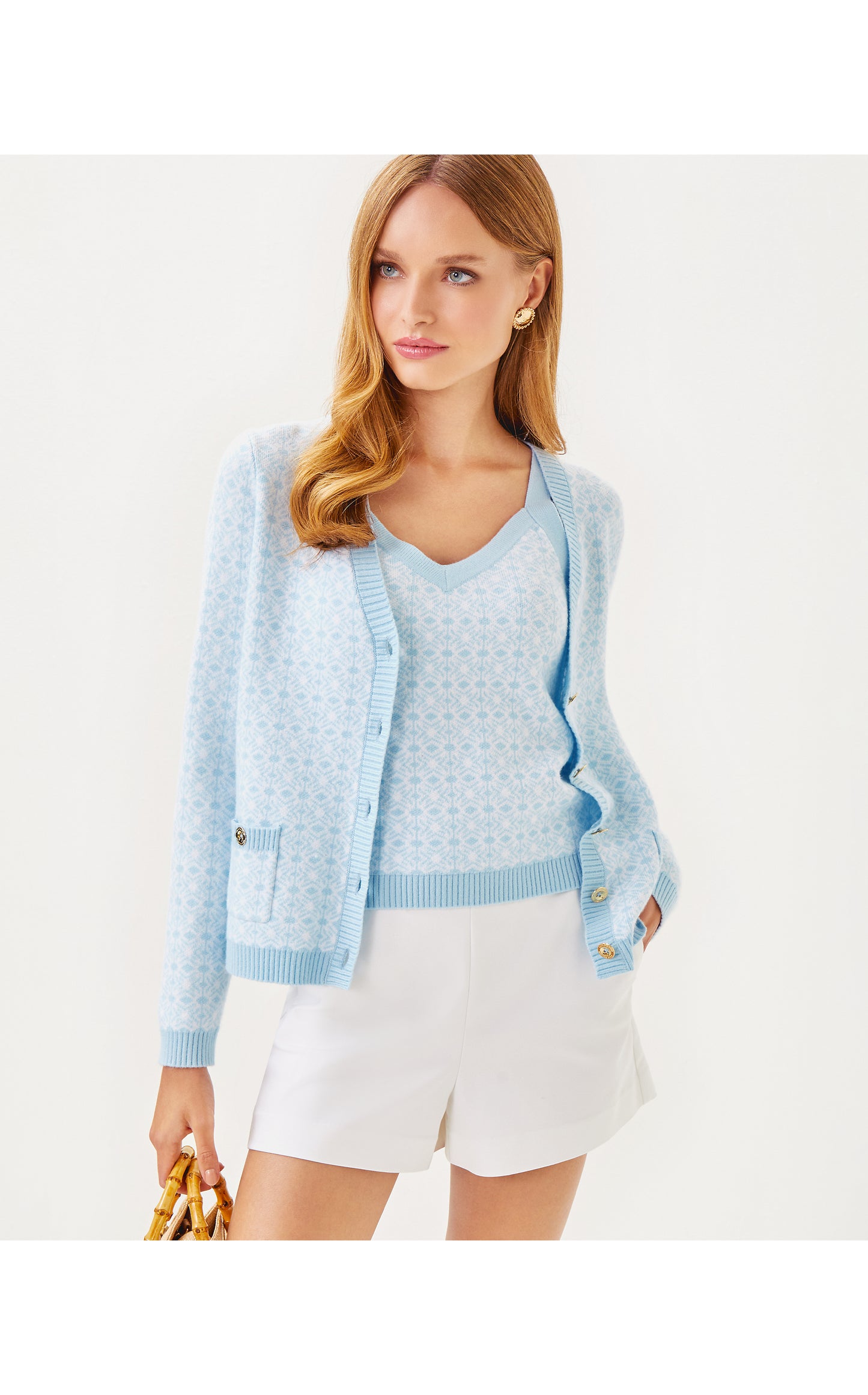 Meilani Sweater Set - Bluette Brandmark Jacquard