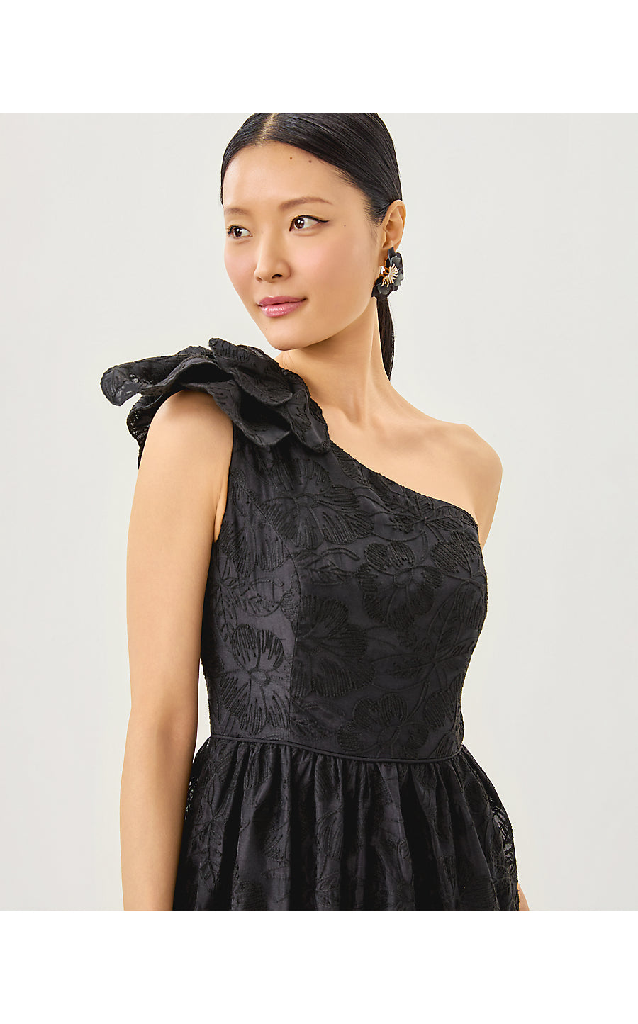 Lynsi Midi Dress - Noir - Sunset Bloom