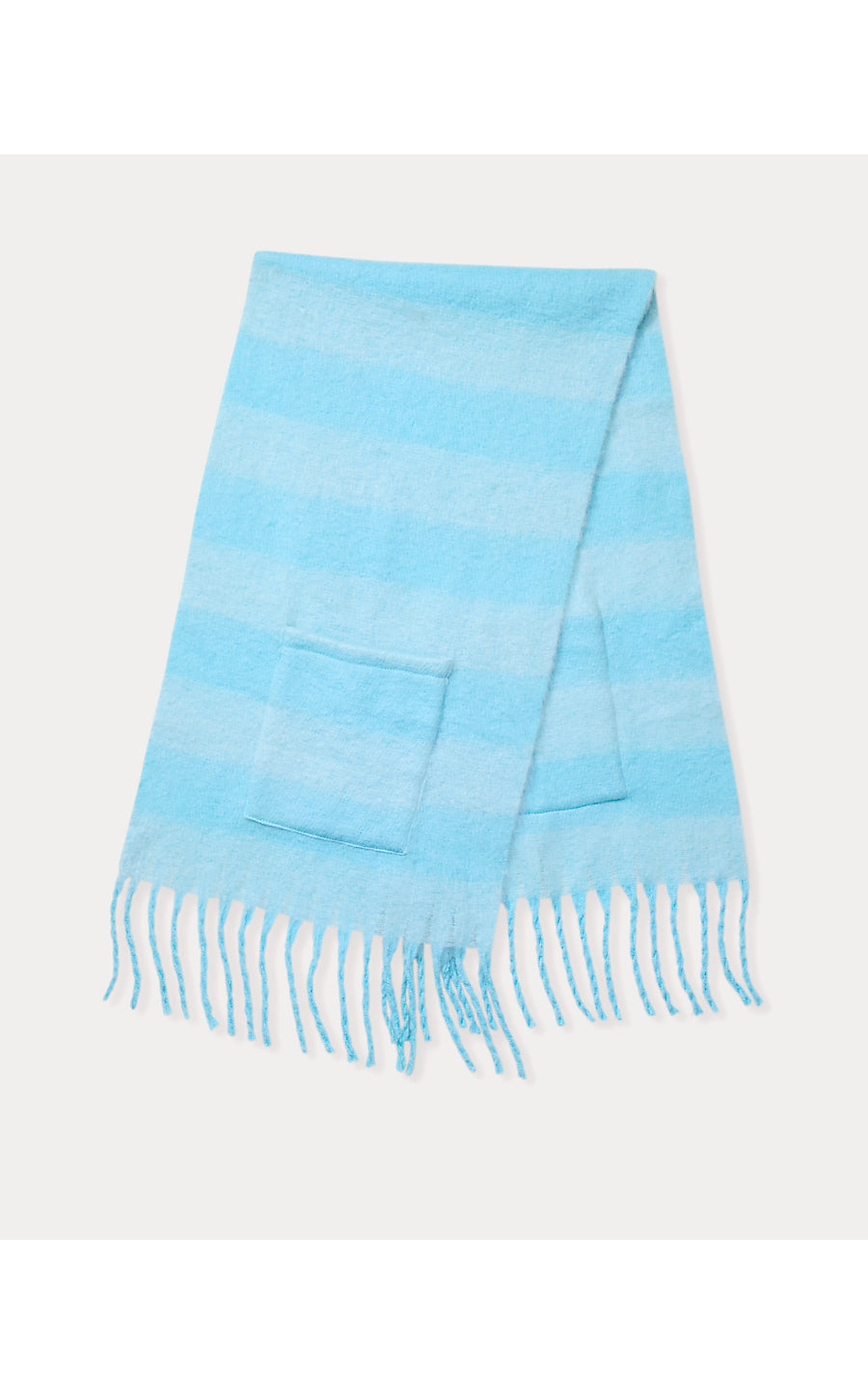 Camelia Fringe Wrap - Bellevue Blue x Hydra Blue