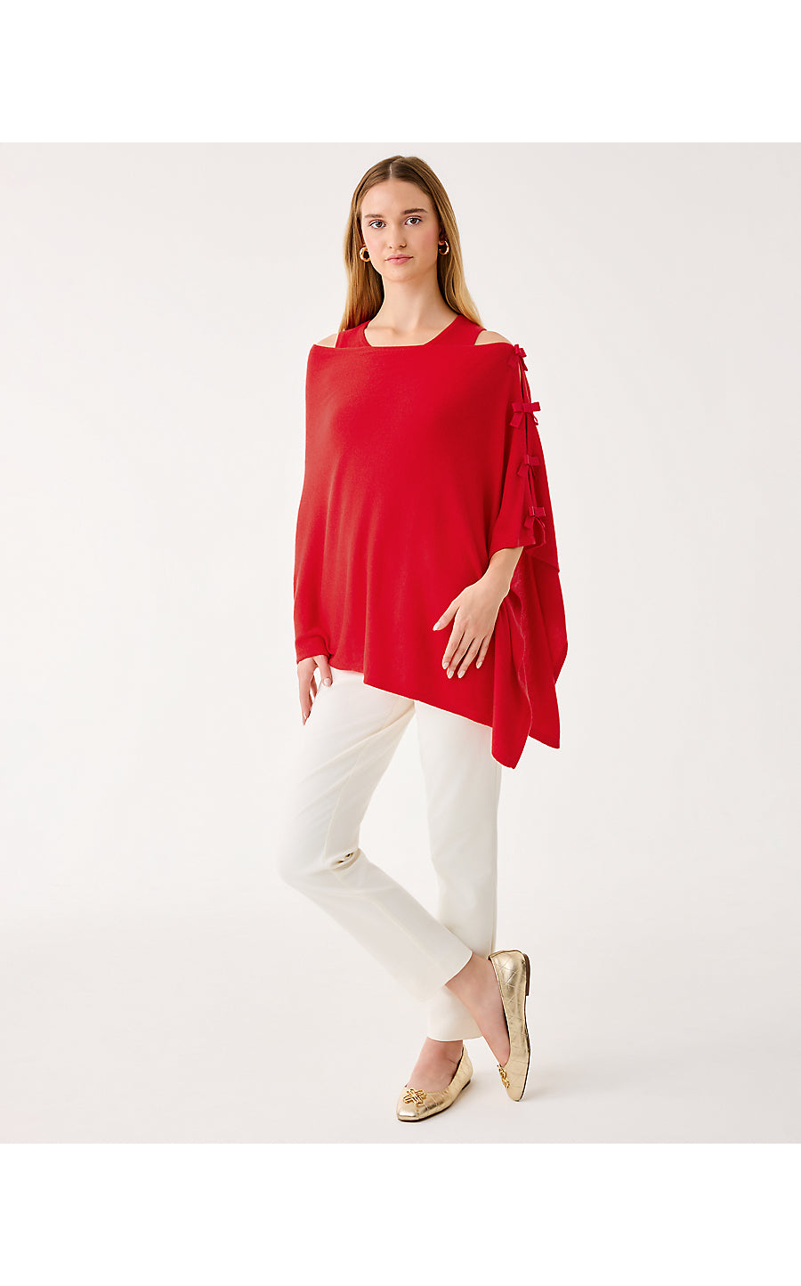 Harp Wrap with Bows - Cranberry Red