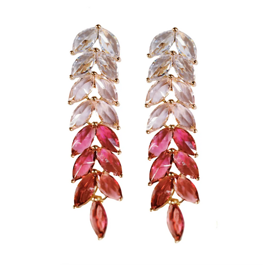 Pink Ombre Statement Earrings