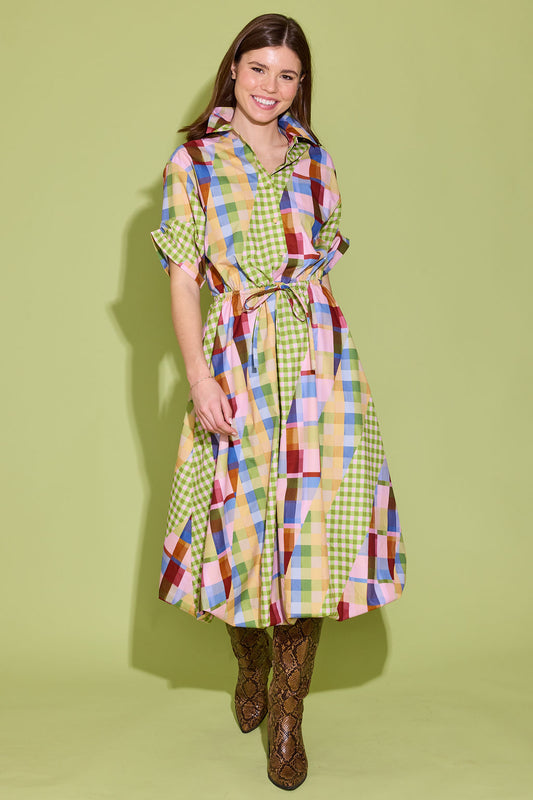 Kyra Dress - Diagonal Check