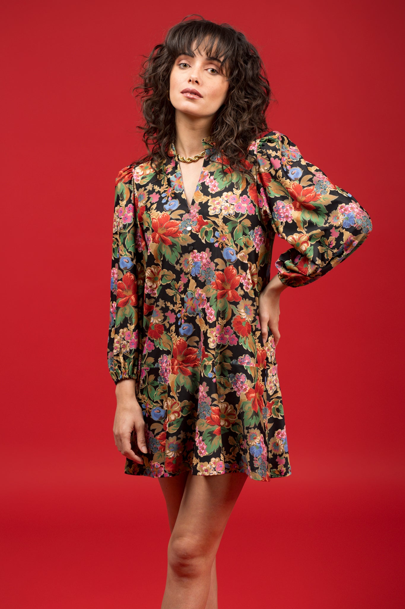 The Hazel Dress - Midnight Petals