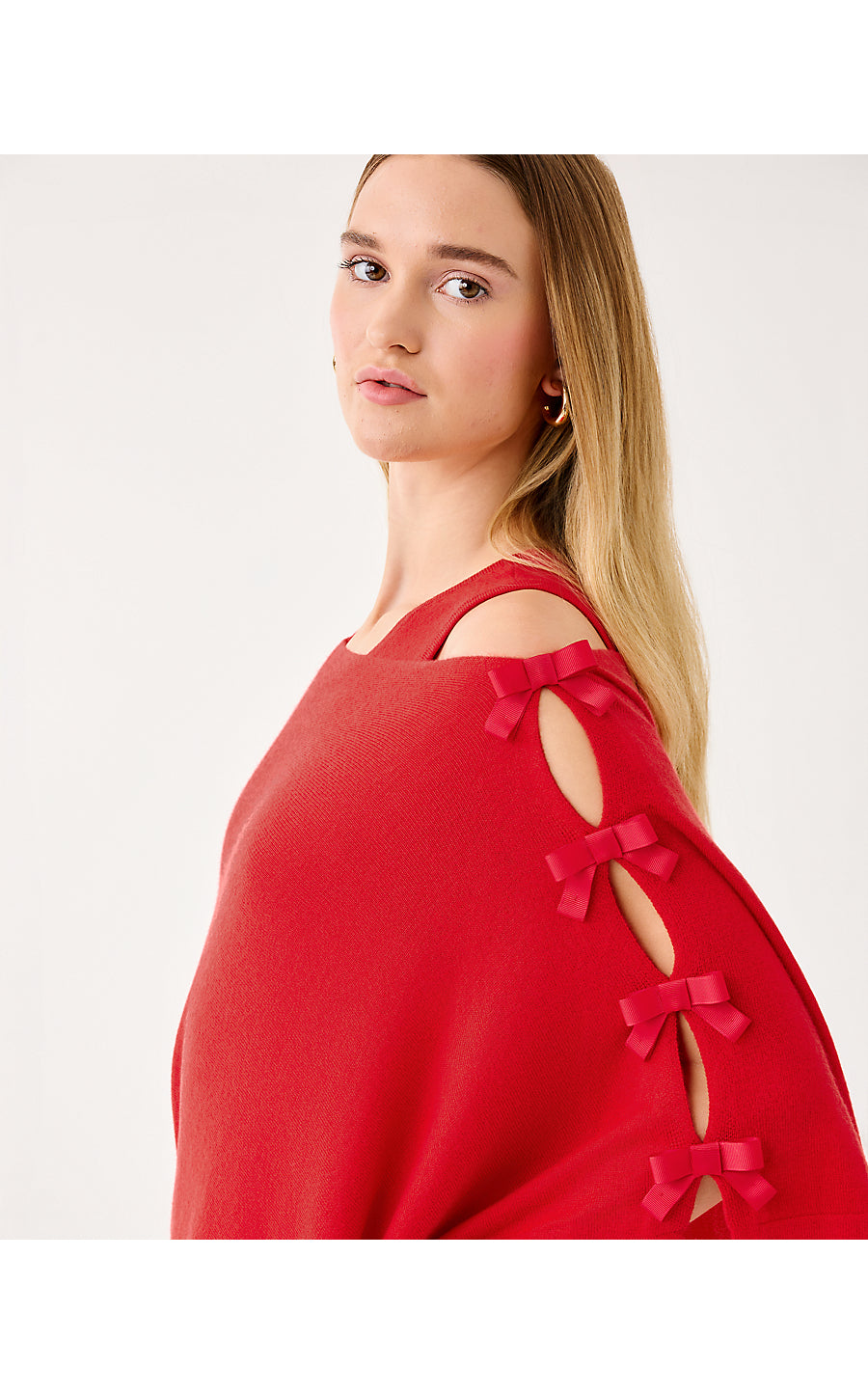 Harp Wrap with Bows - Cranberry Red