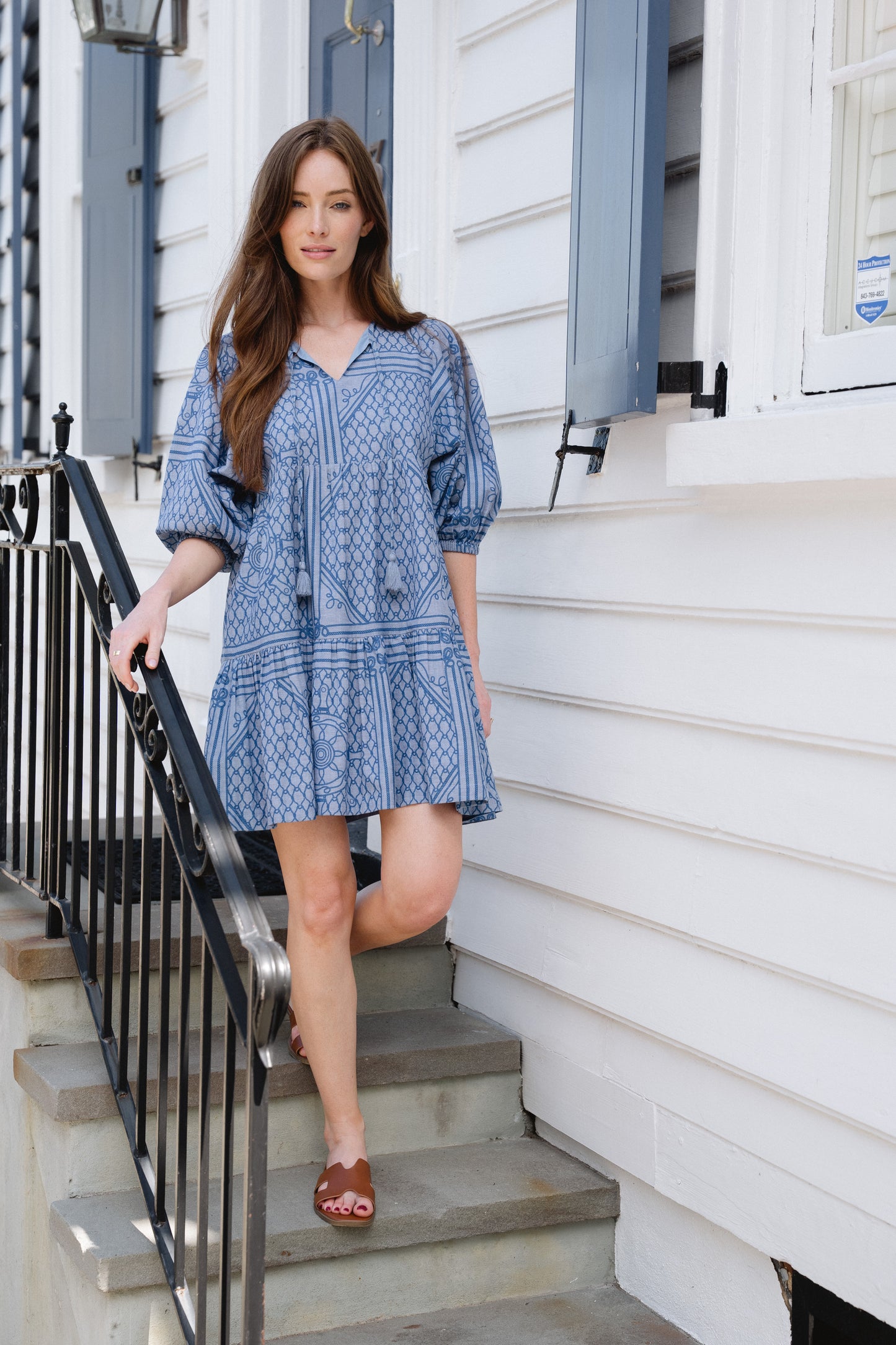 Sienna Mini Dress - Blue