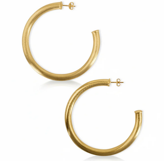Arlene Hoops - Brushed Gold