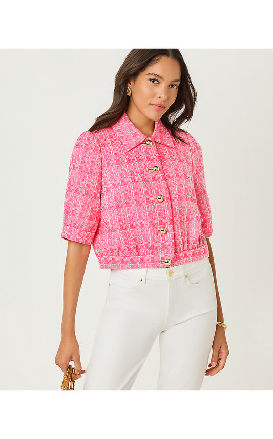 Marciana Boucle Jacket - Cherry Blossom Pink