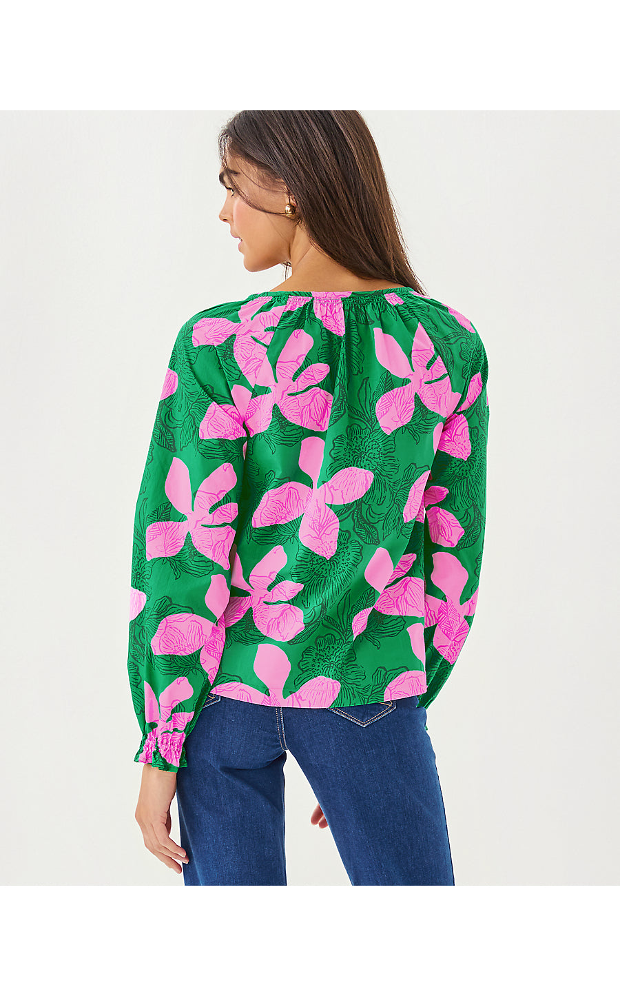 Aldina Top - Kitts Green - Sunset Shadows