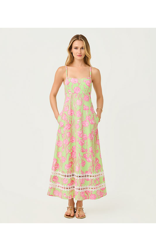 Haliey Midi Dress - Pistachio Macaron - Alina