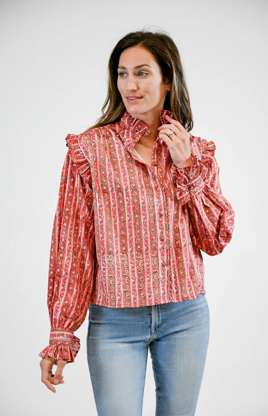 Shelbi Blouse | Cranberry