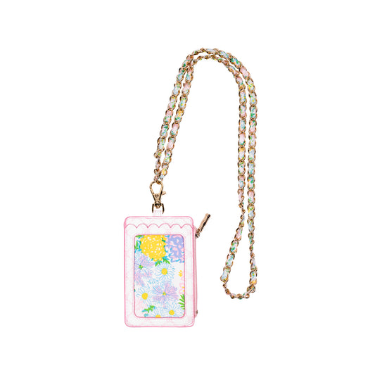 Zip ID Lanyard - Lilly Garden