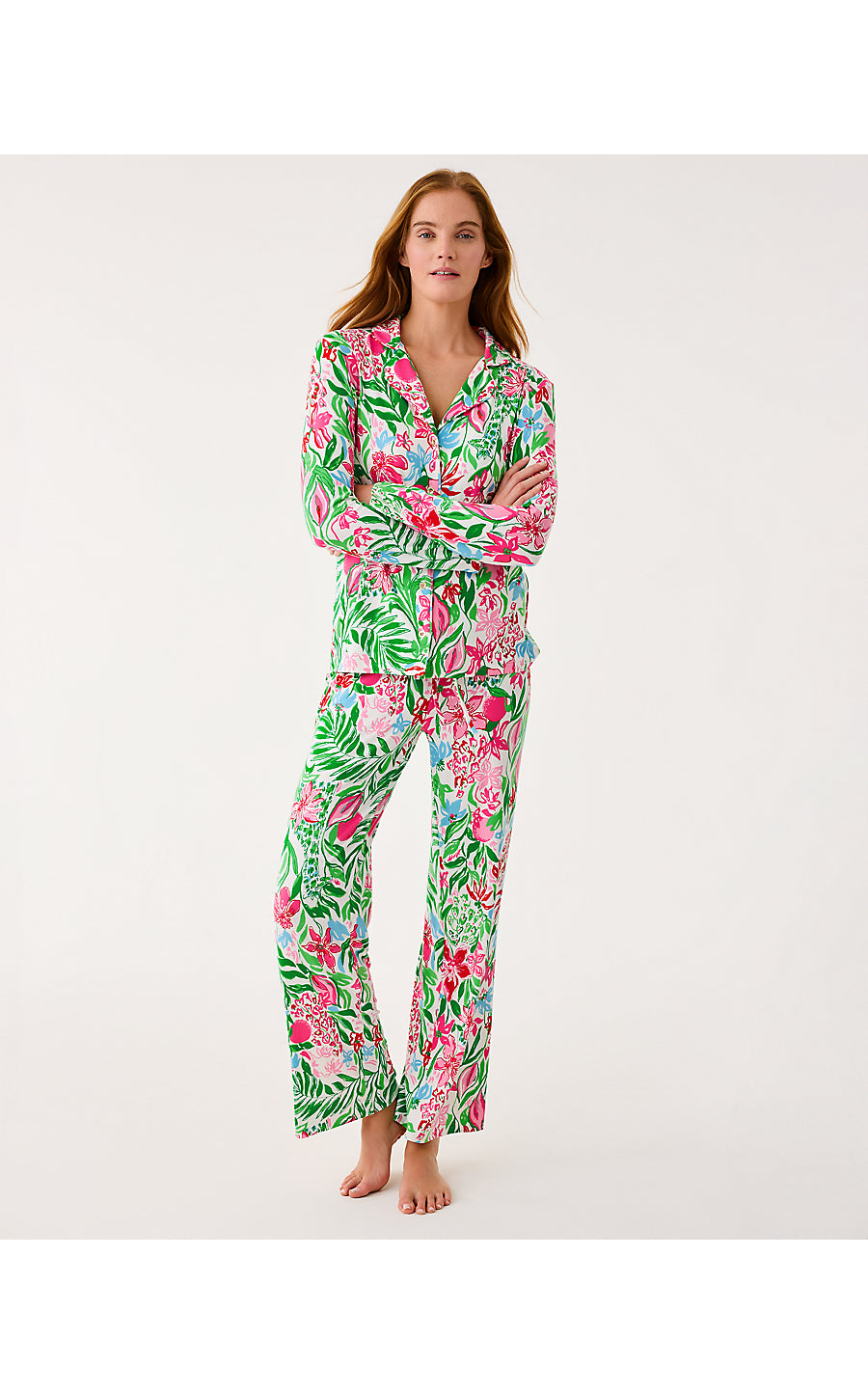 PJ Knit Pant - Glowing Gardens