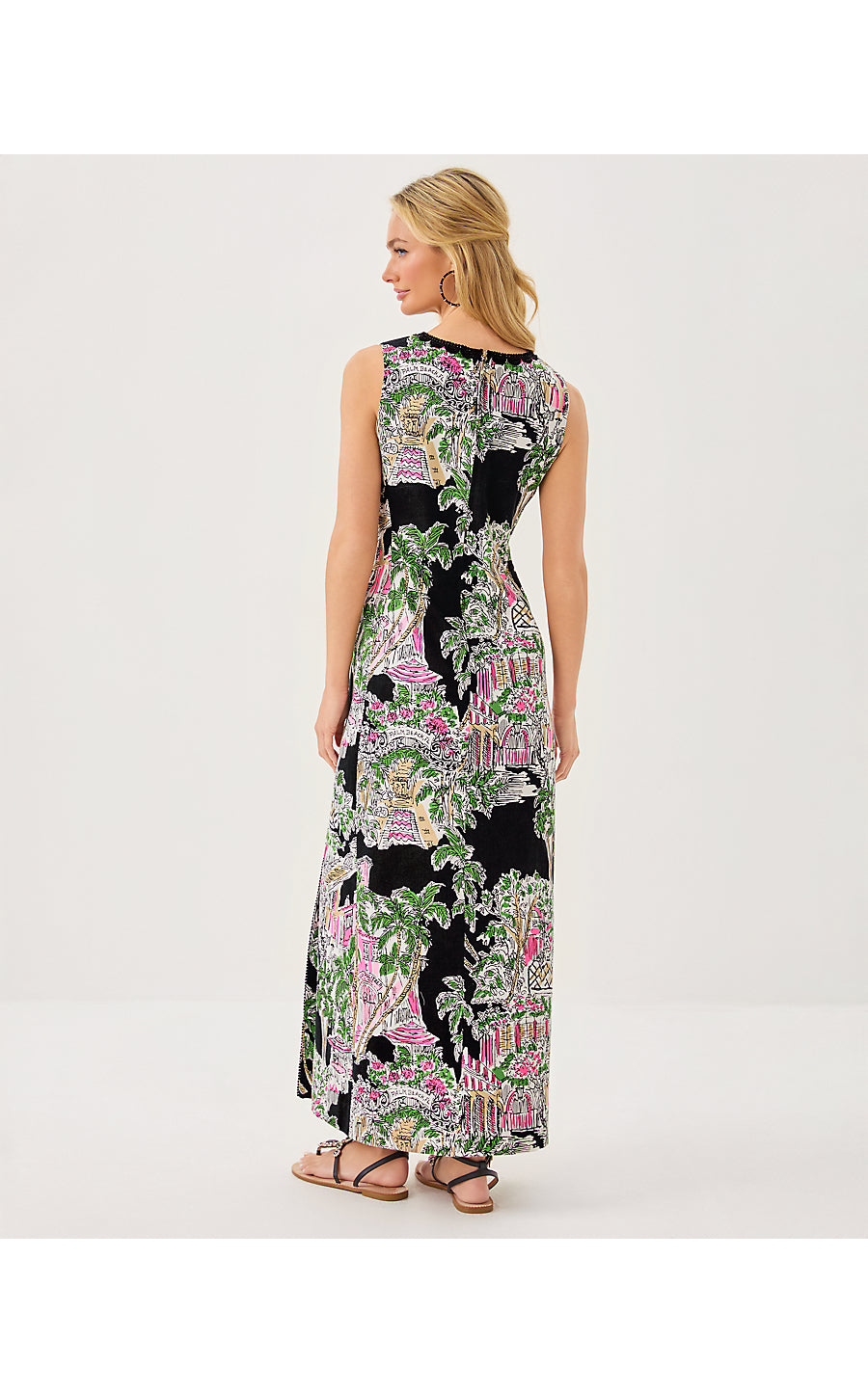 Darlene Stretch Maxi Dress - Onyx - Oversized PB Anniversary Toile