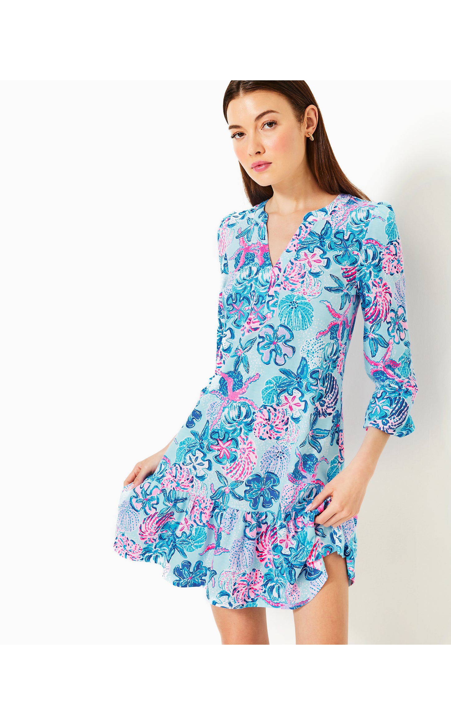 Alyssa Long Sleeve Dress - Bahamas Beachcomber