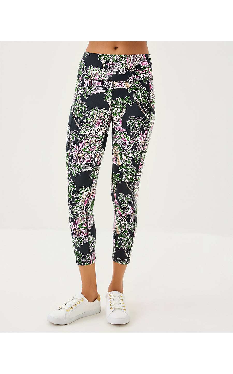 Weekender High Rise Midi Leggings - Onyx - PB Anniversary Toile