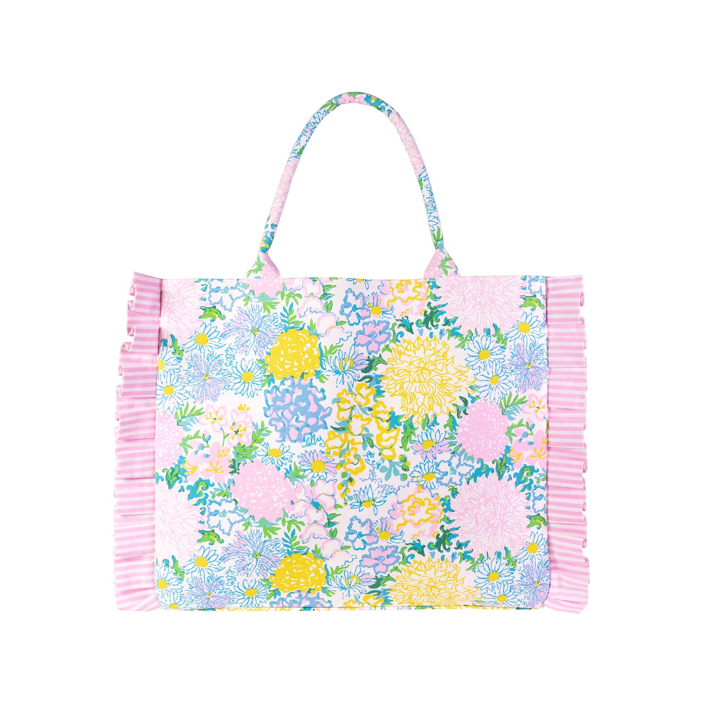 Ruffle Tote - Lilly Garden