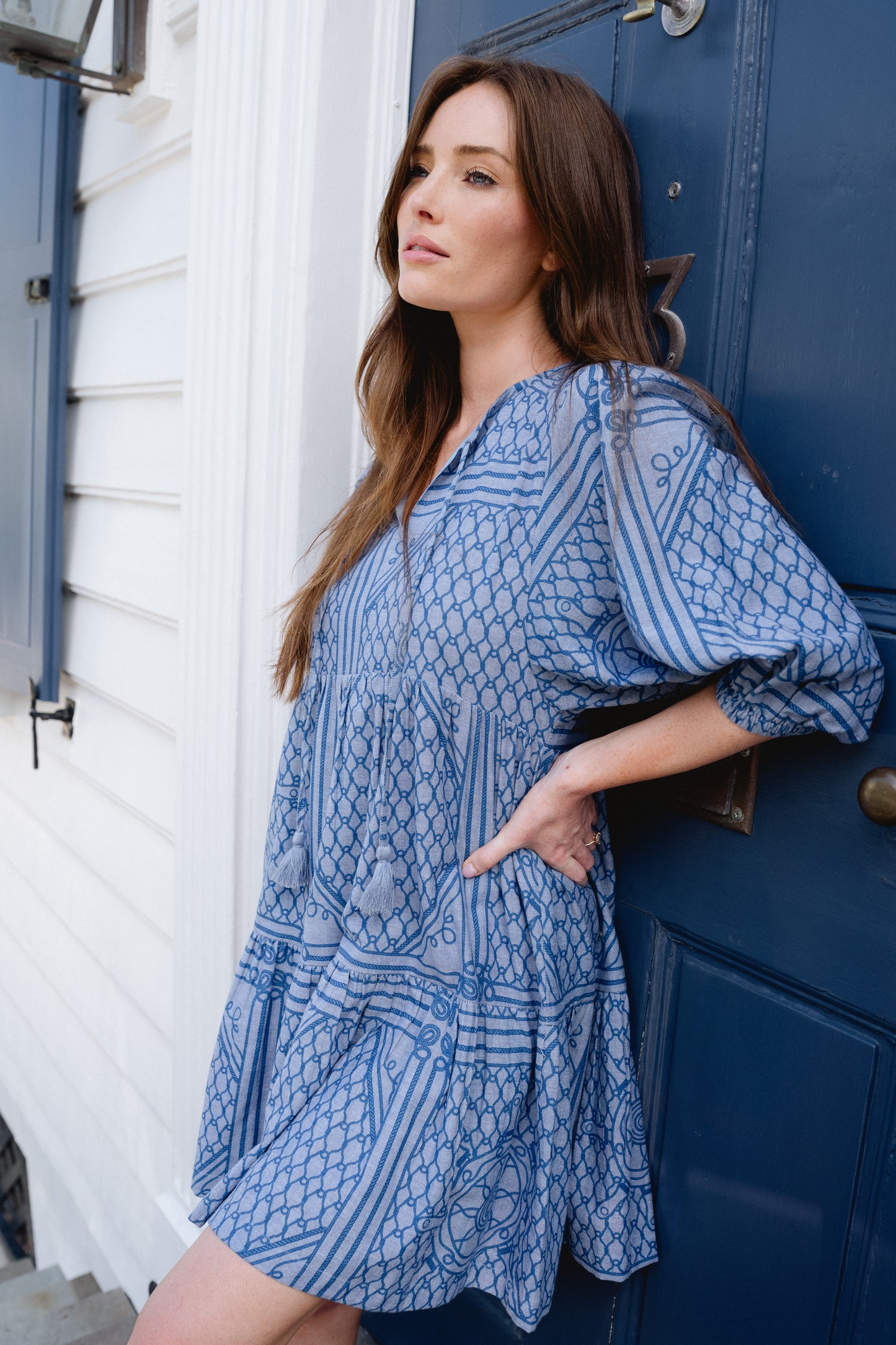 Sienna Mini Dress - Blue