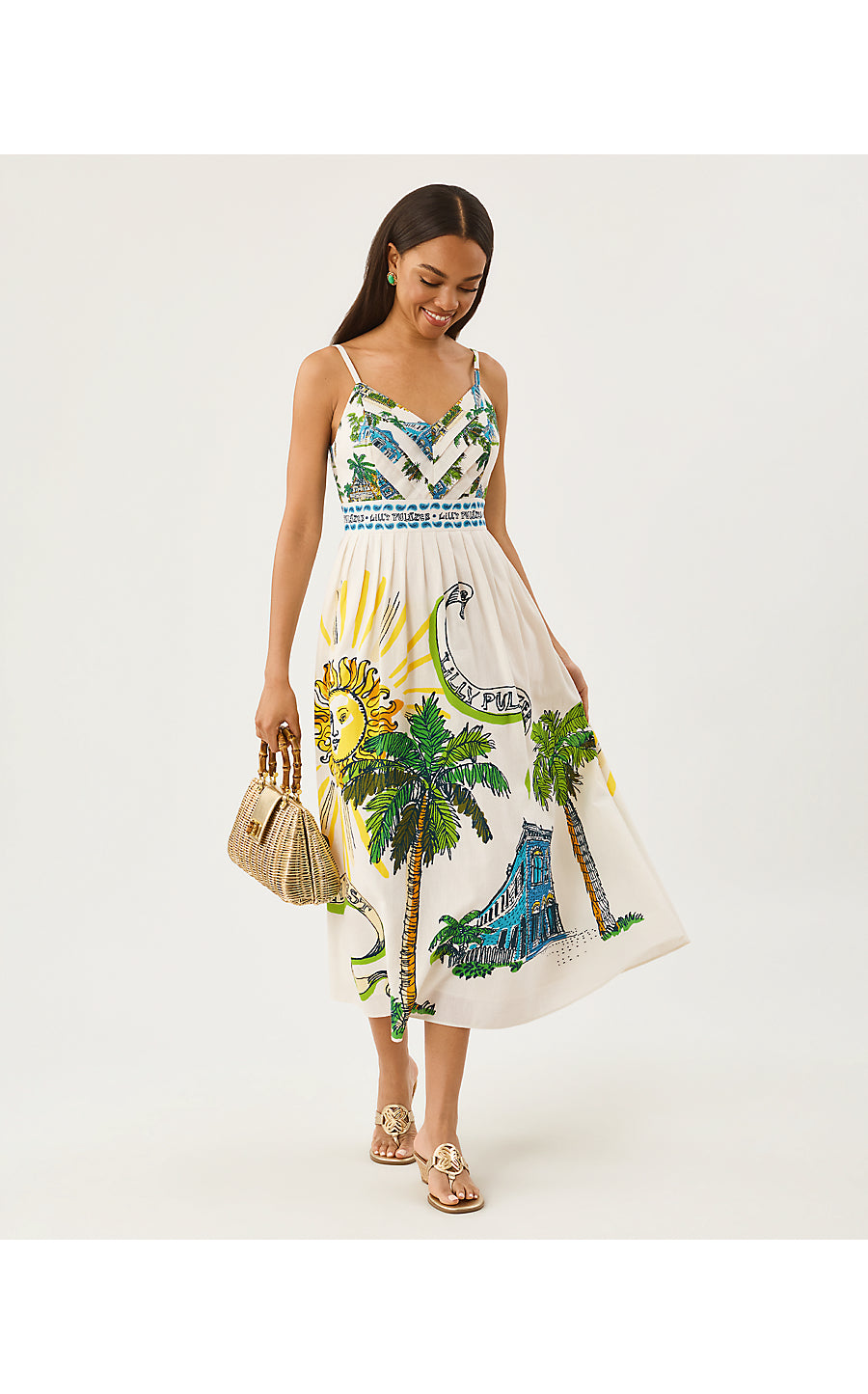 Wendley Midi Dress - Key West Toile