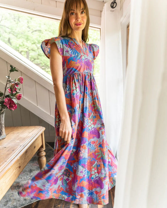 Jenny Maxi Dress - Burgundy Rose