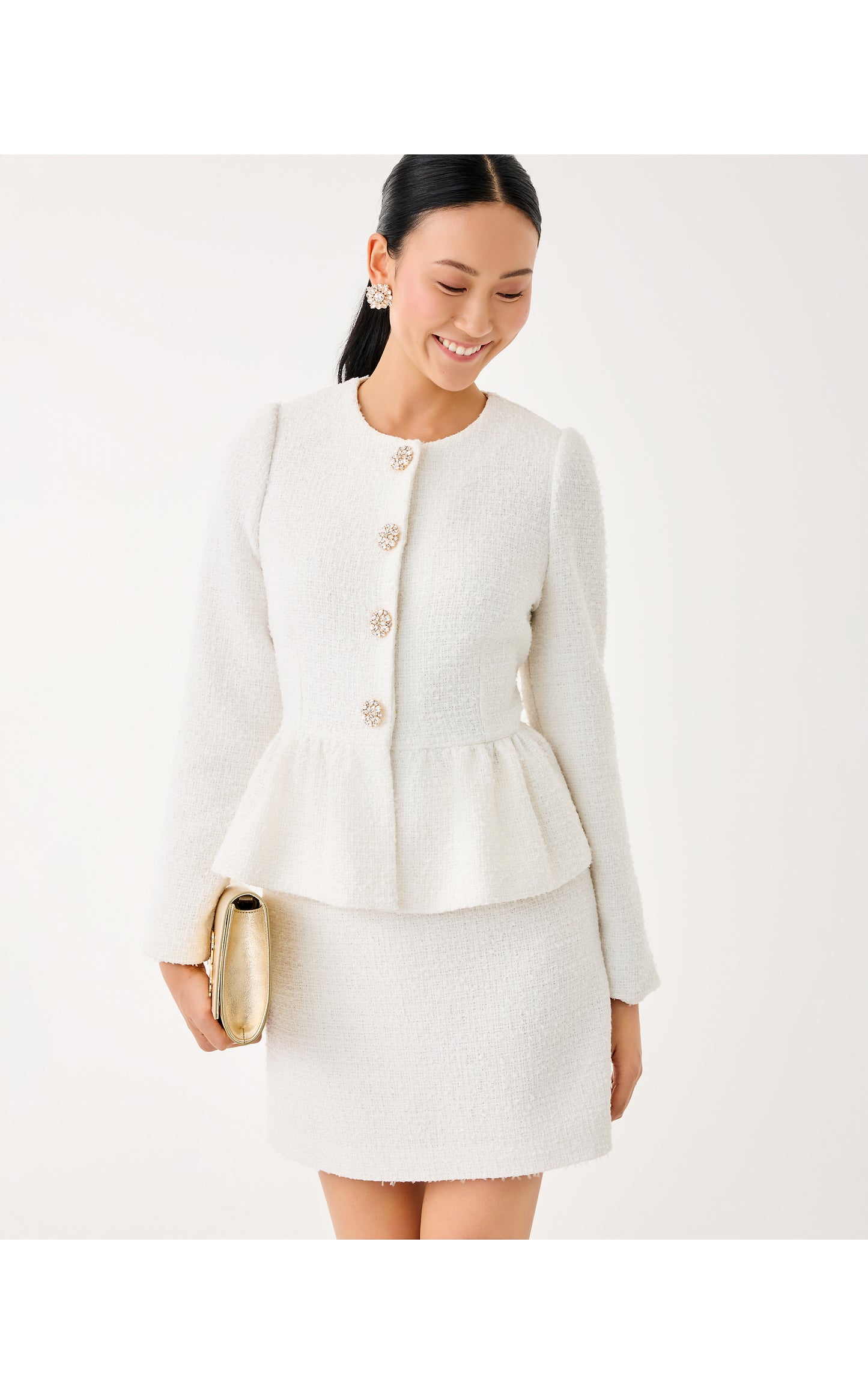 Araya Boucle Jacket - Coconut - Chic Chick