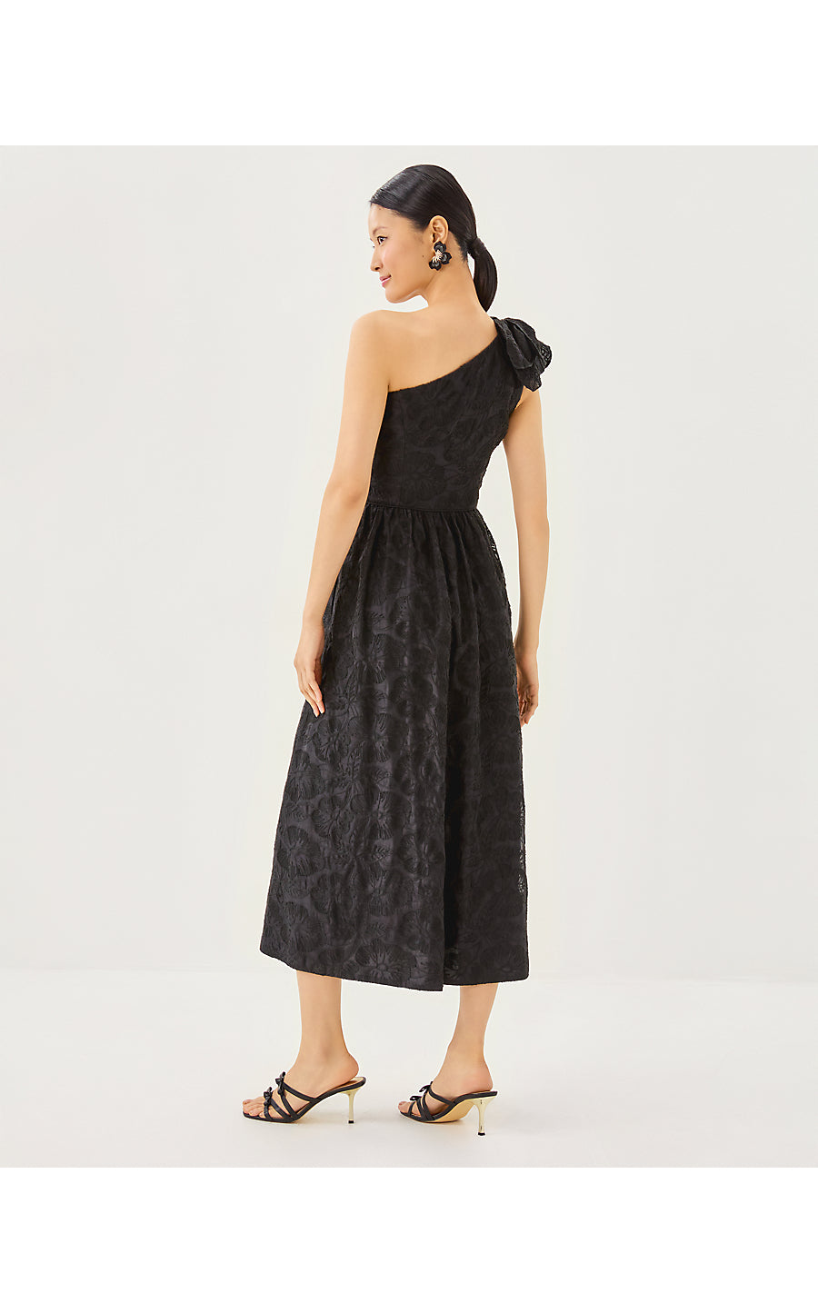 Lynsi Midi Dress - Noir - Sunset Bloom