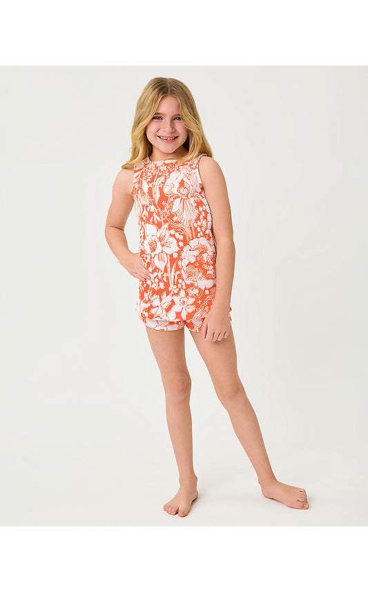 Mini Romey Knit Set -  Sunset Orange - Budding Romance