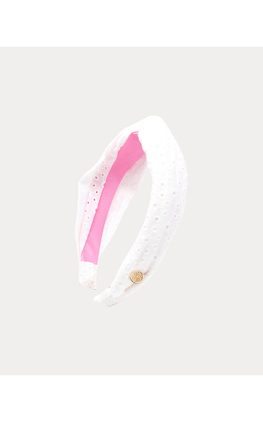 Eyelet Headband, Resort White