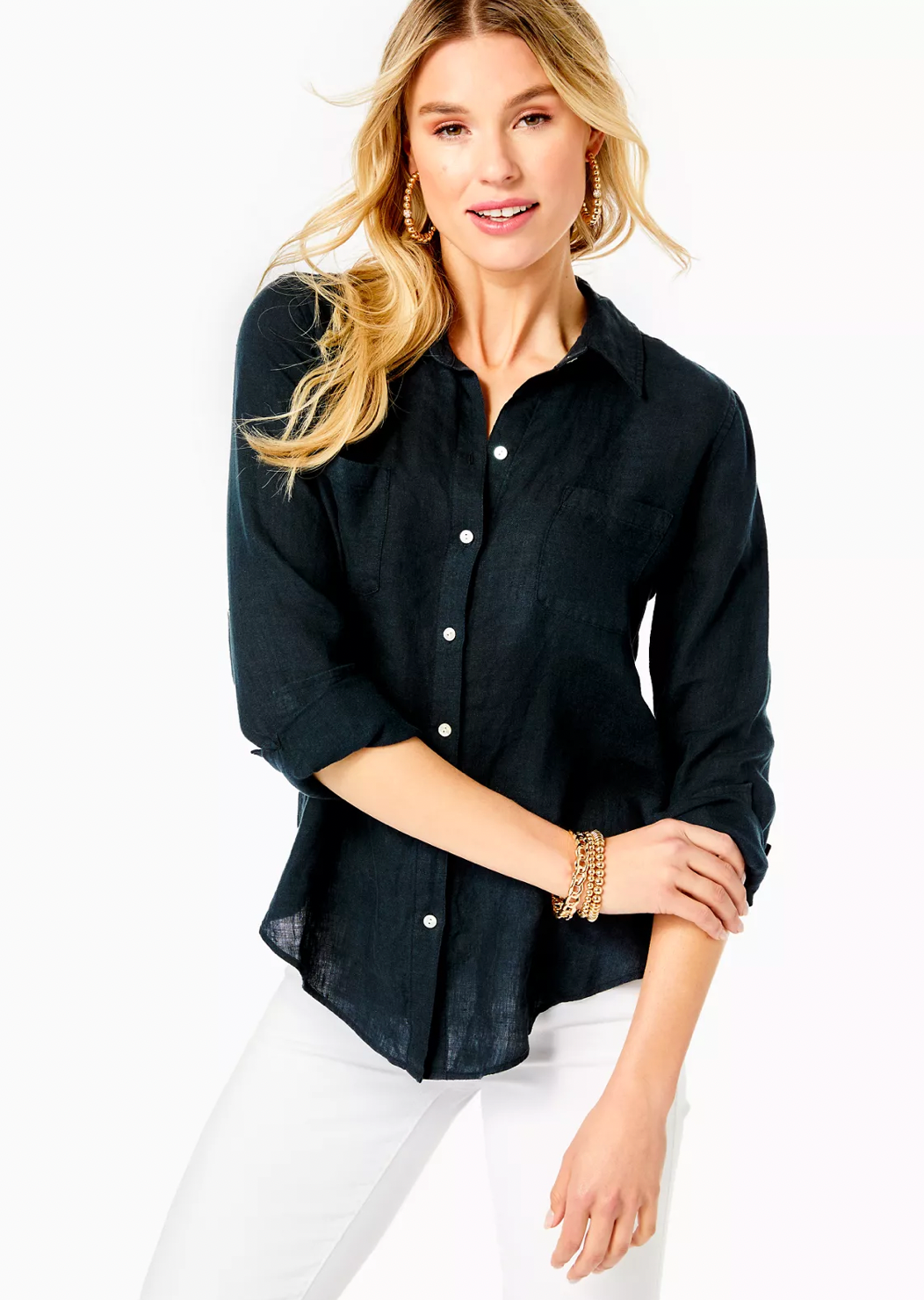 Sea View Button Down - Onyx