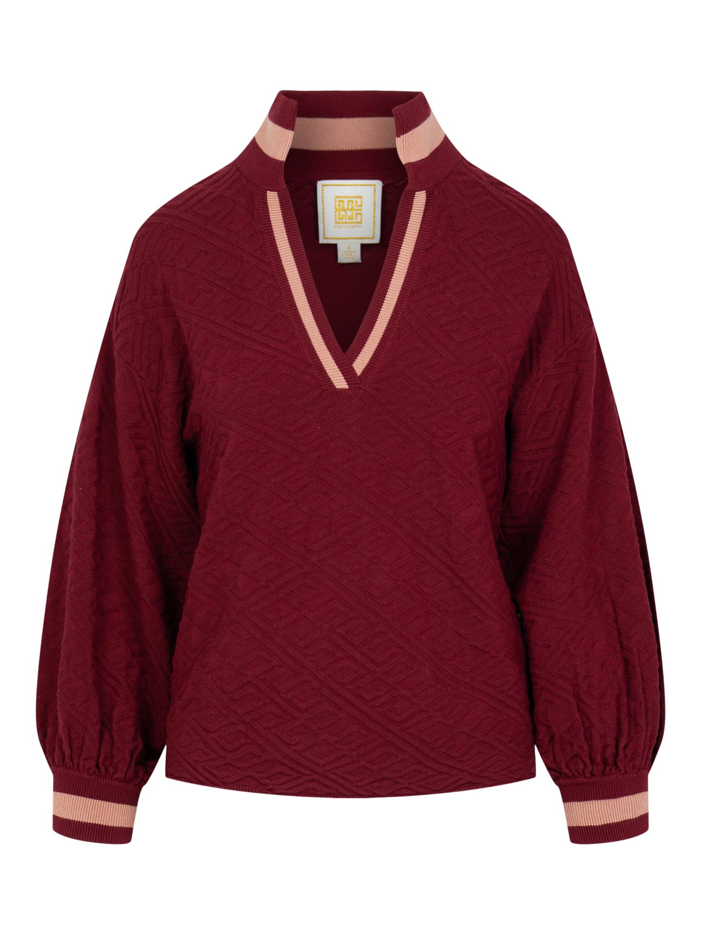 Lolli Sweater - Merlot Monogram