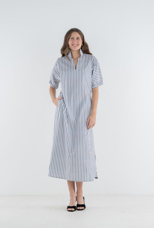 Poppy Maxi Dress - Black Stripe