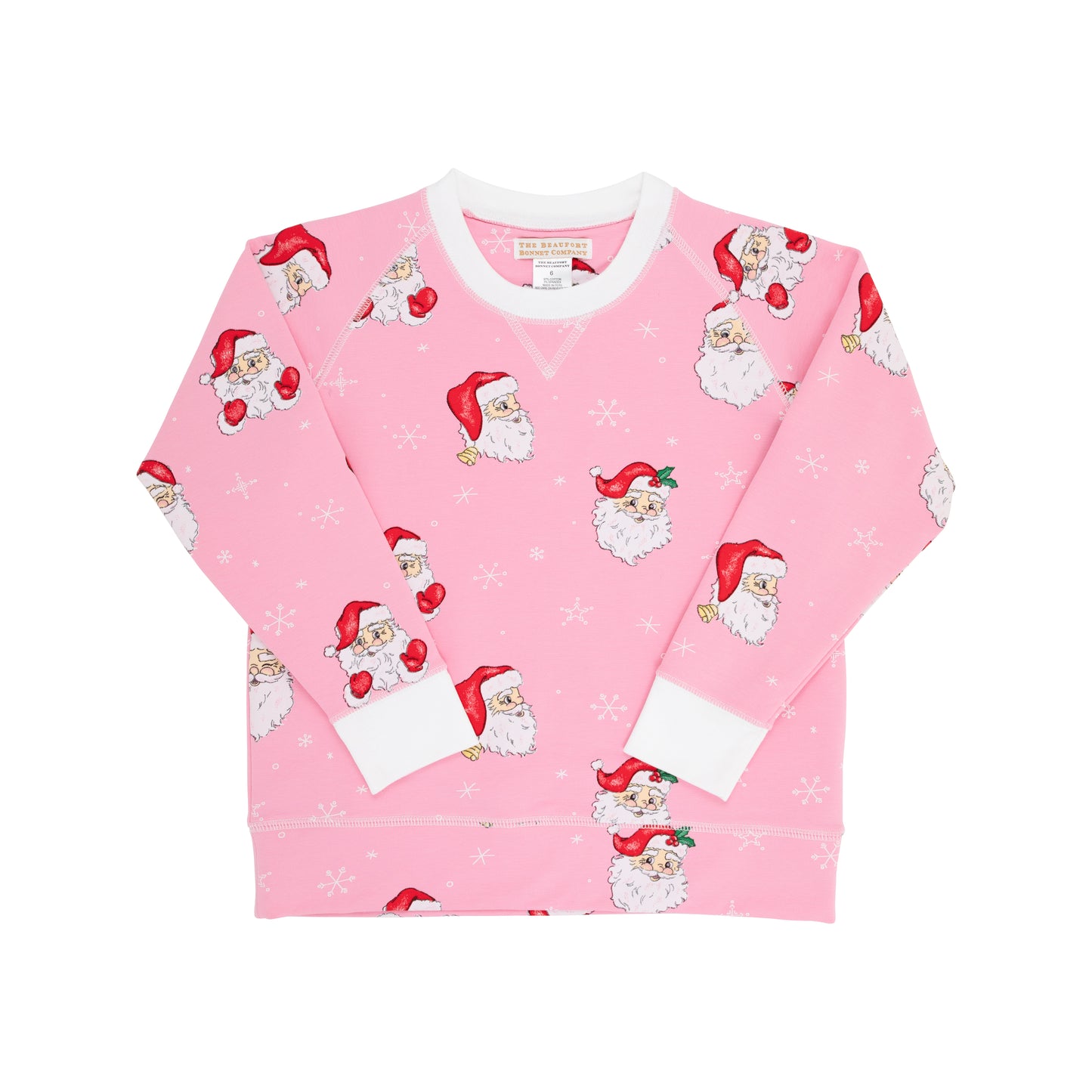 Cassidy Comfy Crewneck - Dear Santa - Hamptons Hot Pink