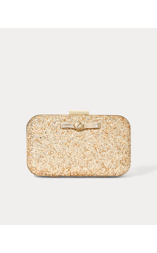 Wanda Bow Glitter Clutch