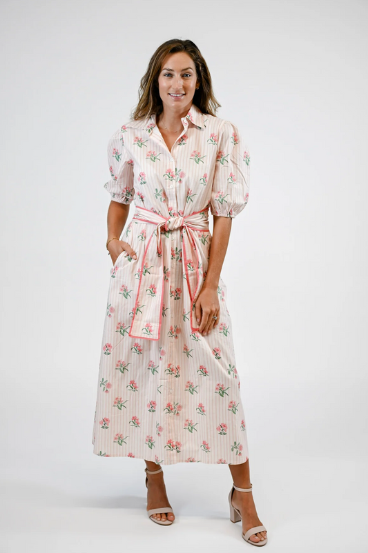 Leilia Dress | Garden Stripes