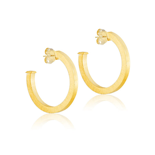 Taranto Hoops - Brushed 18K Gold Plated