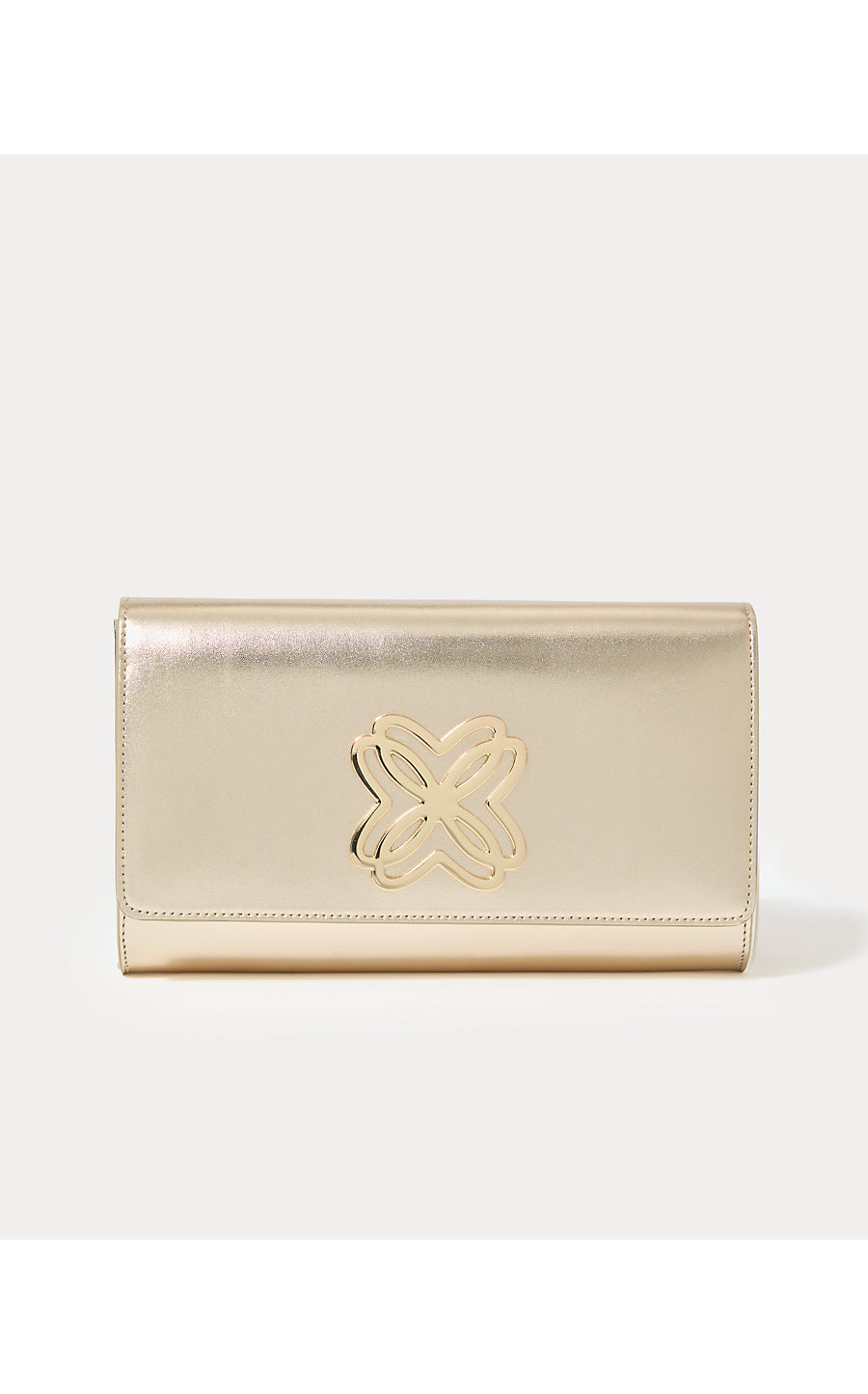 Brit Leather Logo Clutch