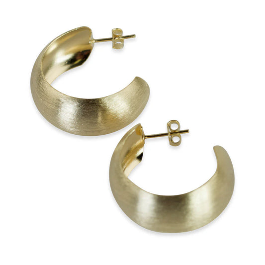 Monica Hoop - Brushed 18K Gold Plated