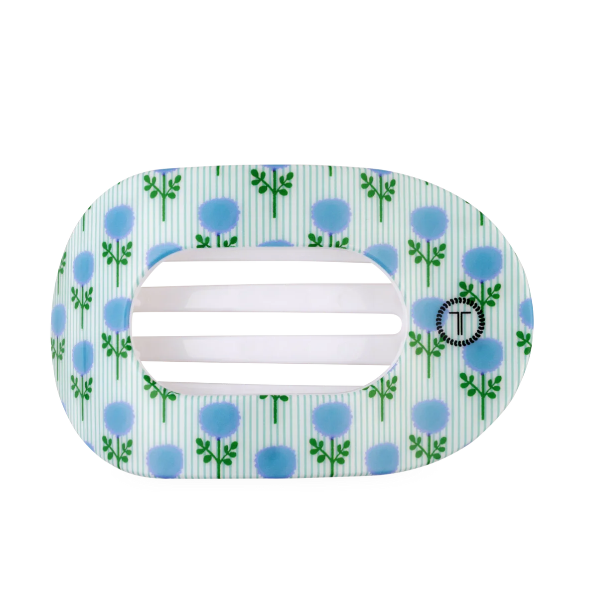 Blue Marigold Large Flat Round Hair Clip
