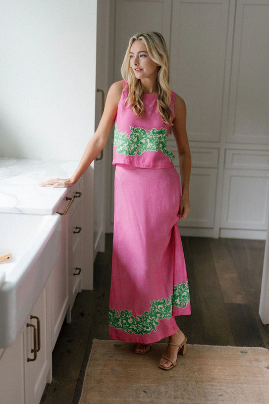 Tiffany Skirt - Summer Lattice - Pink