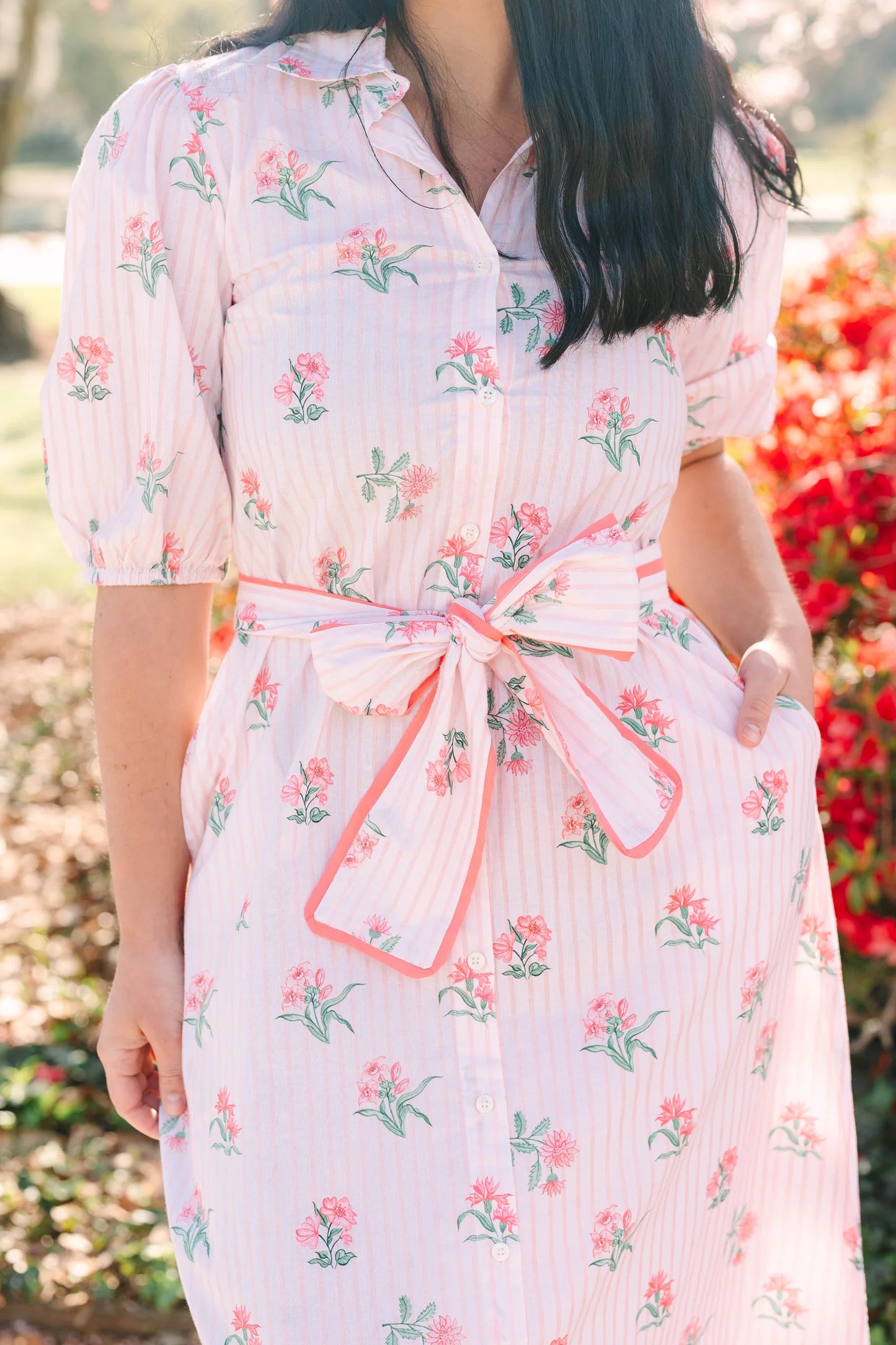 Leilia Dress | Garden Stripes