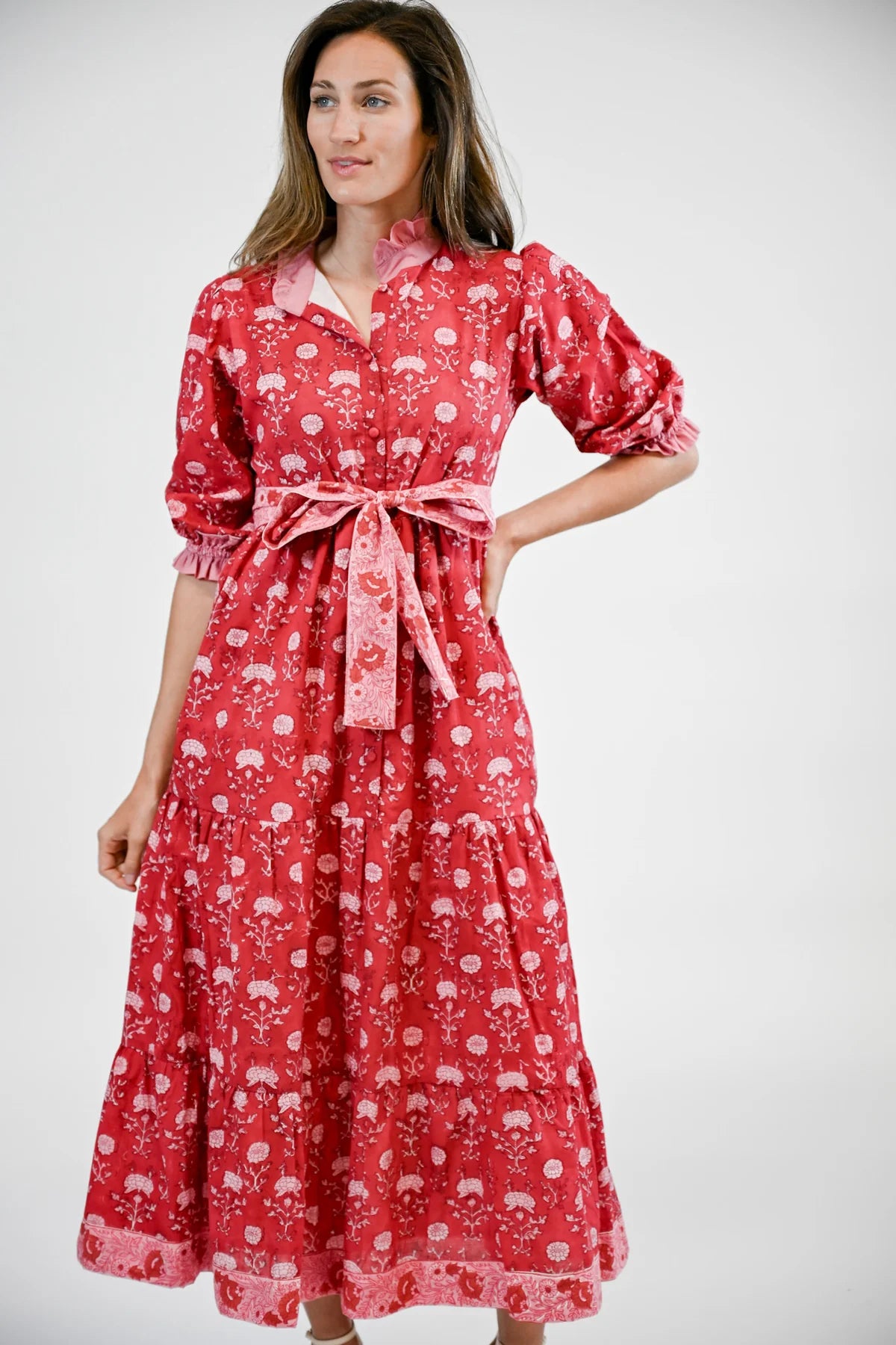 Brooke Midi Dress | Merlot