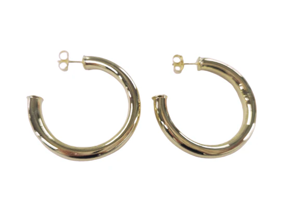 Chantal Hoops - Shiny Champagne 18K Gold Plated