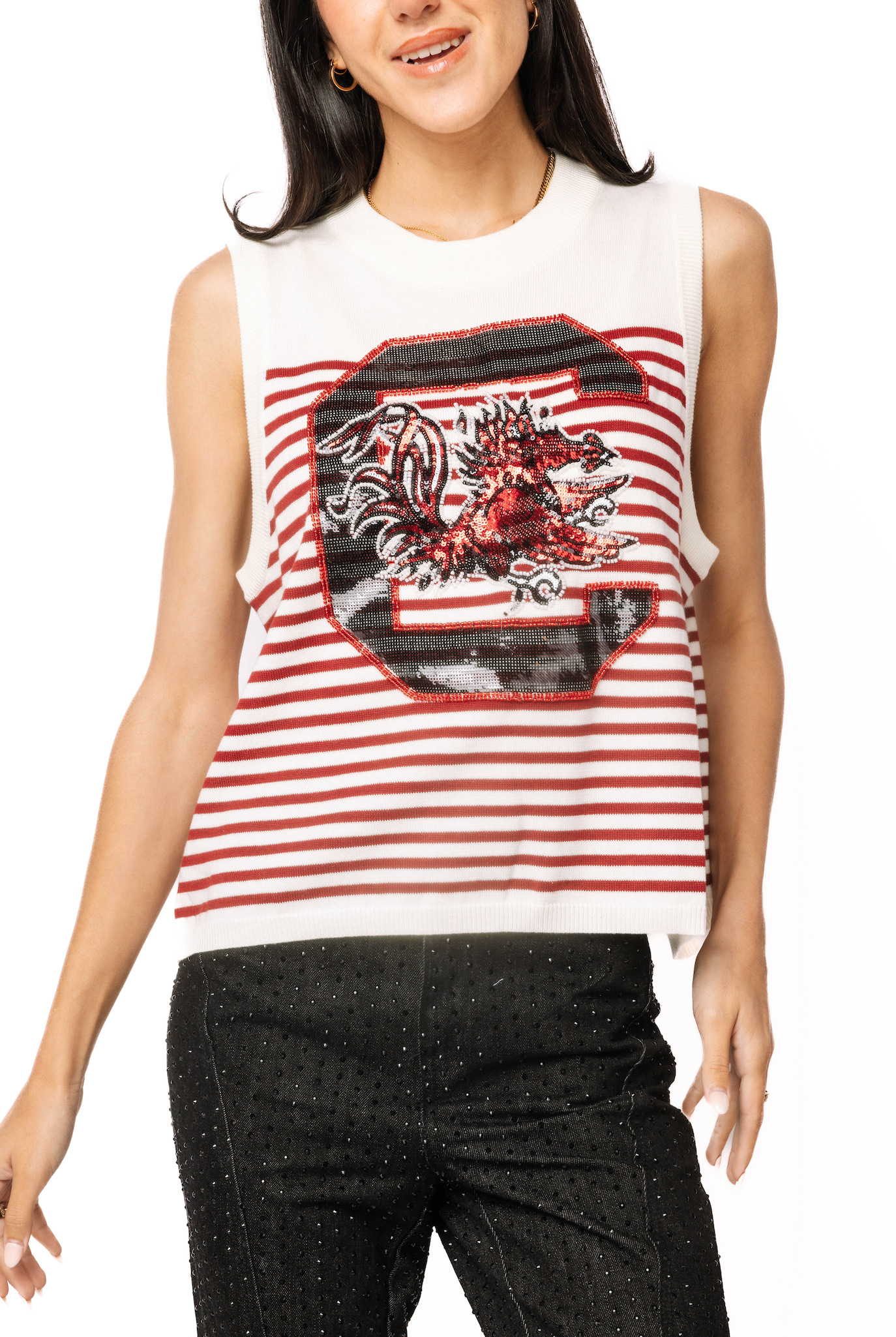 South Carolina Mascot Striped Knit Tank