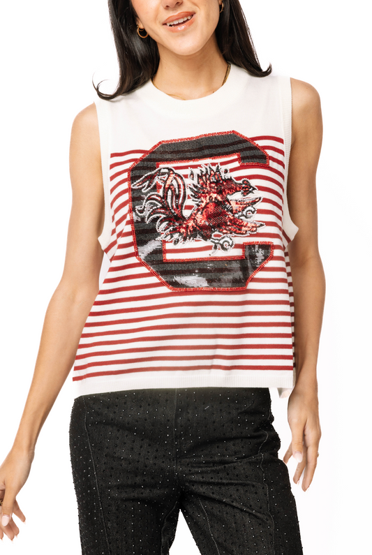 South Carolina Mascot Striped Knit Tank