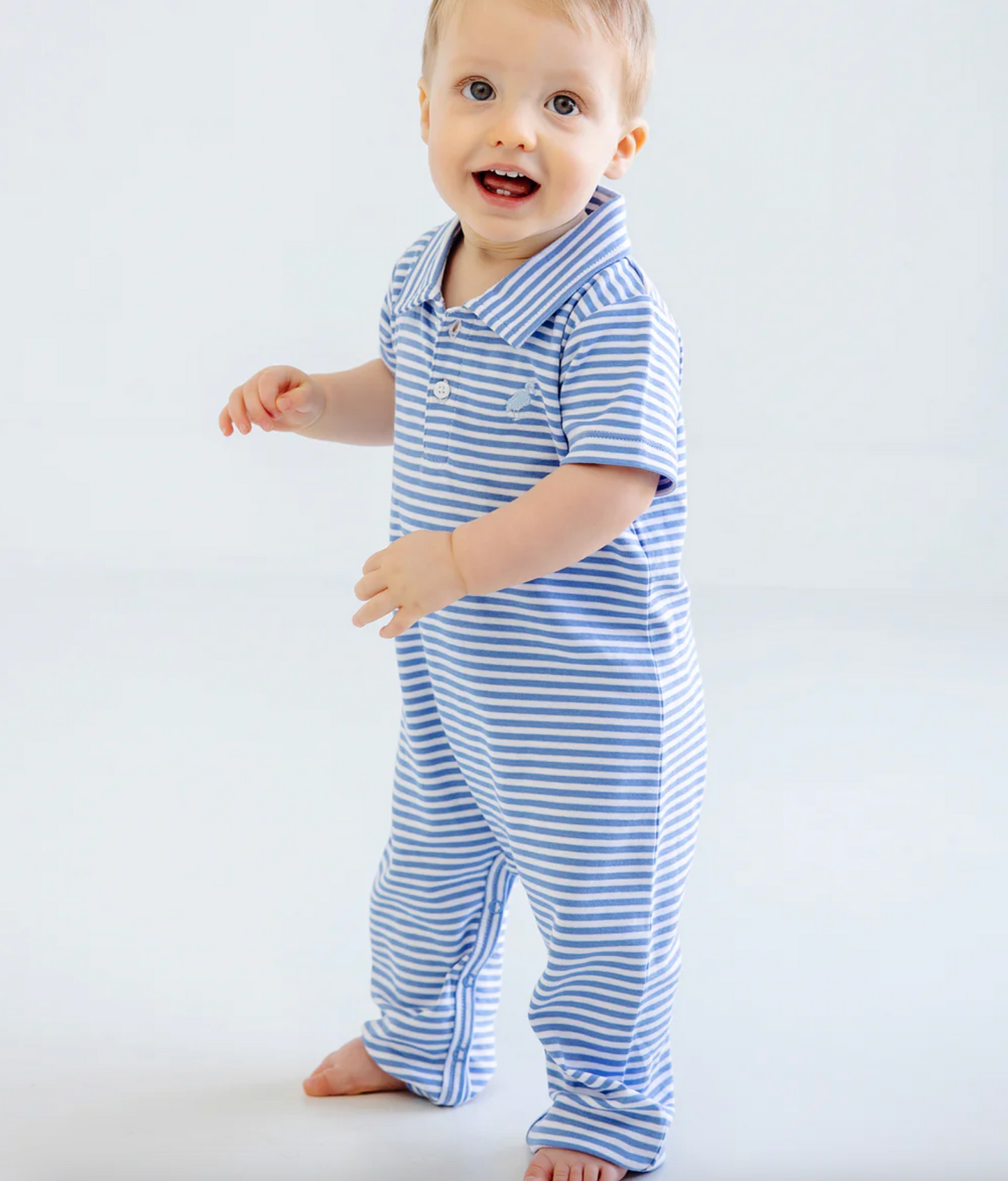 Sir Proper's Romper with Pants - Buckhead Blue