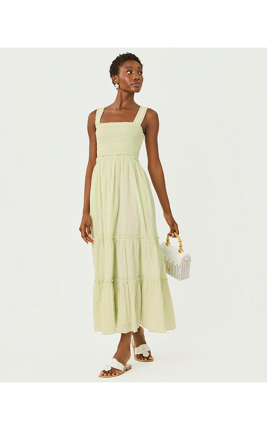 Hadly Maxi Dress - Pistachio Macaron / Conch Shell Pink