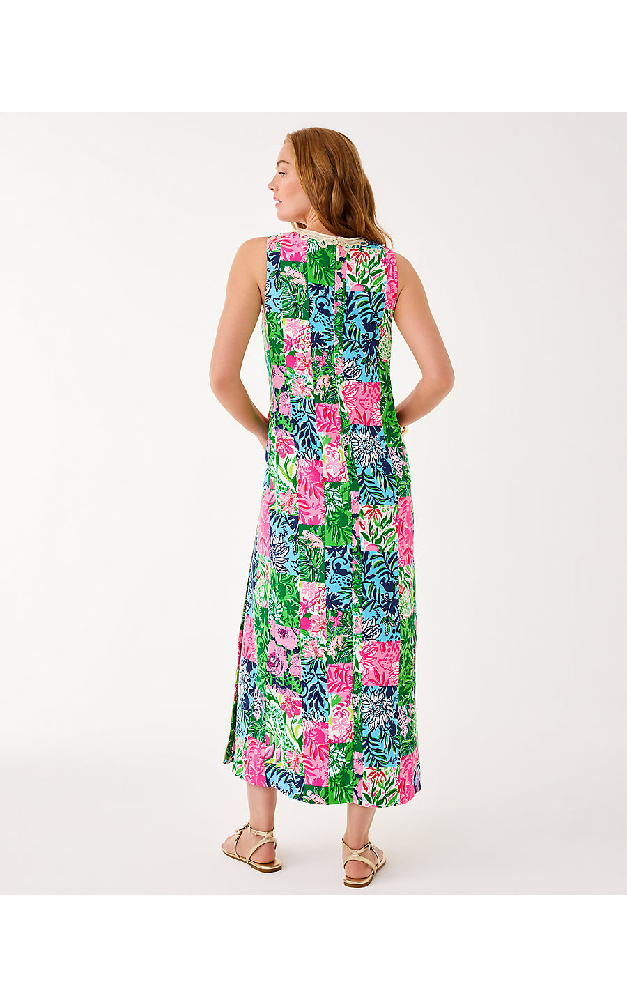 Edita Maxi Shift Dress - Party Punch Patch