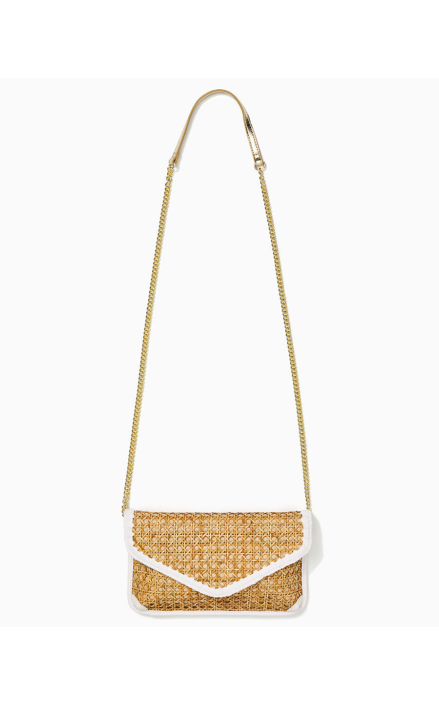 ST. BARTS CANE CLUTCH - NATURAL