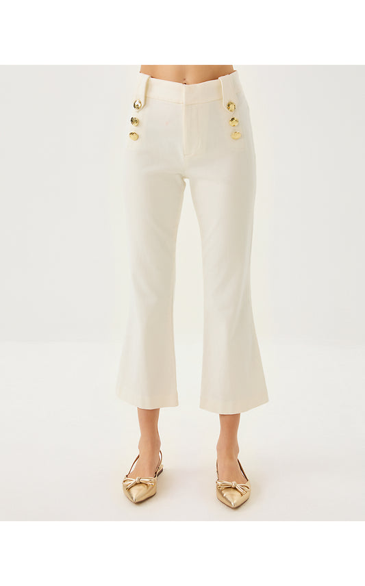 Parrish Crop Flare Pant - Coconut