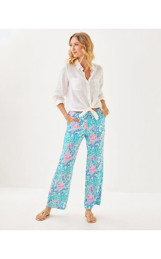 Brawley Linen Pant  - Via Del Mar