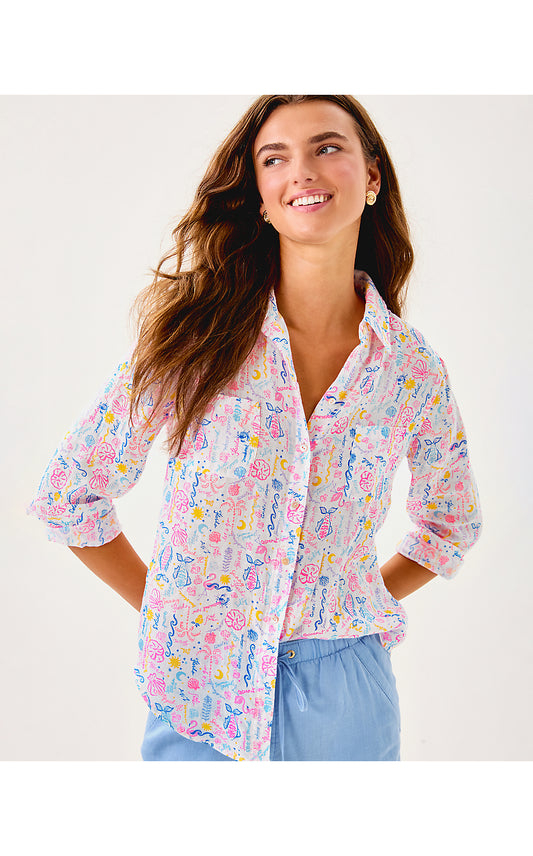 Sea View Button Down - Summer Serenade